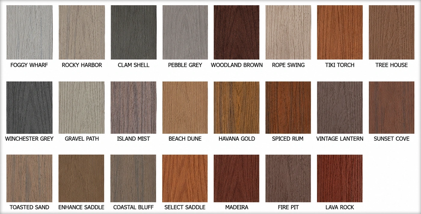 Composite Decking Board Color Options